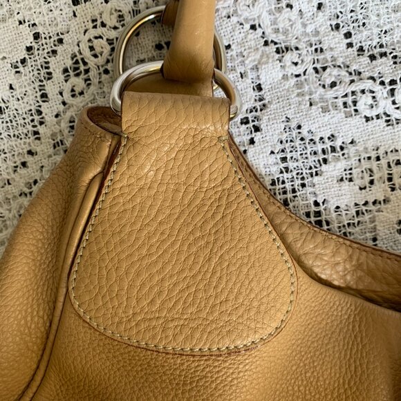 Vintage Y2K PRADA Moon Tan Leather Crescent Shoulder Bag - Picture 14 of 16